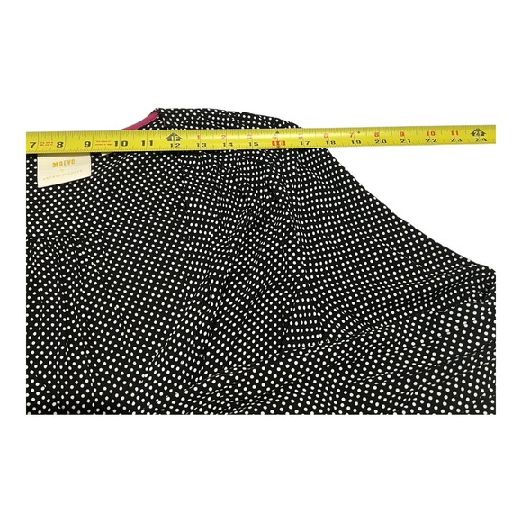 Anthropologie Womens Maeve Wrap Blouse Top Black White Polka Dot Size 4 - Picture 7 of 15